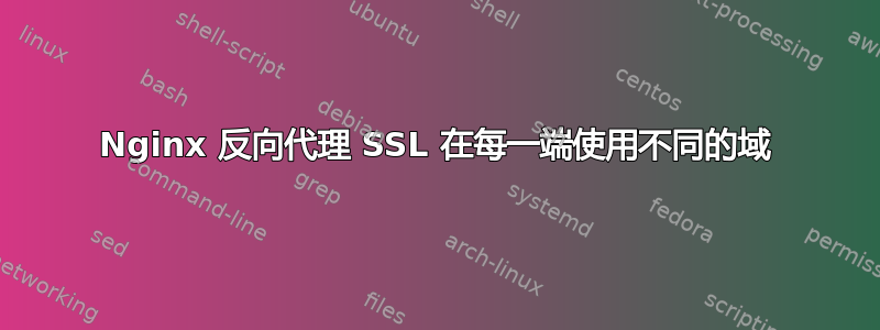 Nginx 反向代理 SSL 在每一端使用不同的域