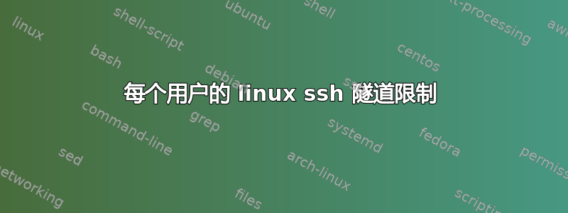 每个用户的 linux ssh 隧道限制