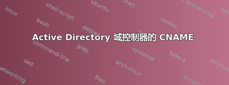 Active Directory 域控制器的 CNAME