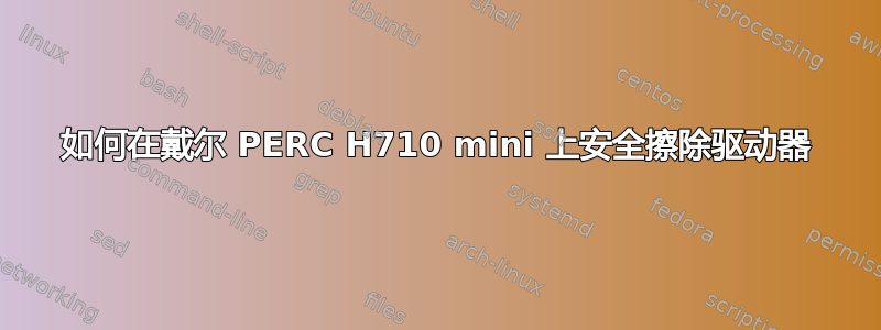 如何在戴尔 PERC H710 mini 上安全擦除驱动器