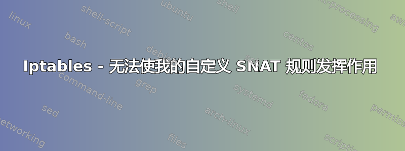 Iptables - 无法使我的自定义 SNAT 规则发挥作用