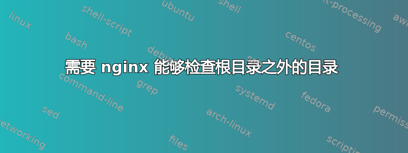 需要 nginx 能够检查根目录之外的目录