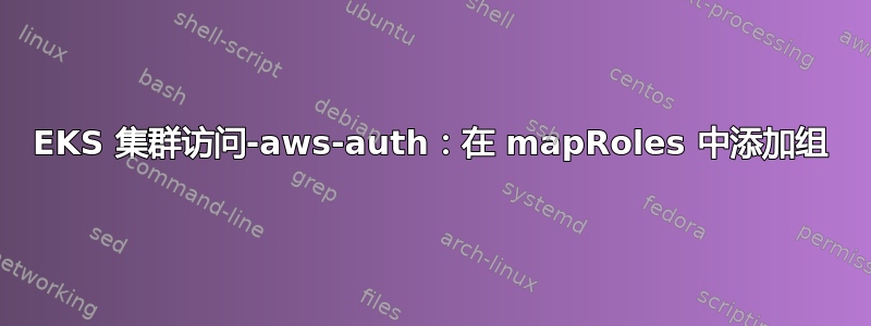 EKS 集群访问-aws-auth：在 mapRoles 中添加组