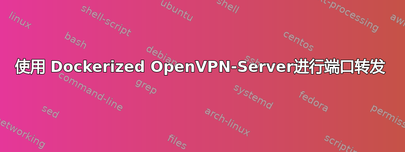 使用 Dockerized OpenVPN-Server进行端口转发