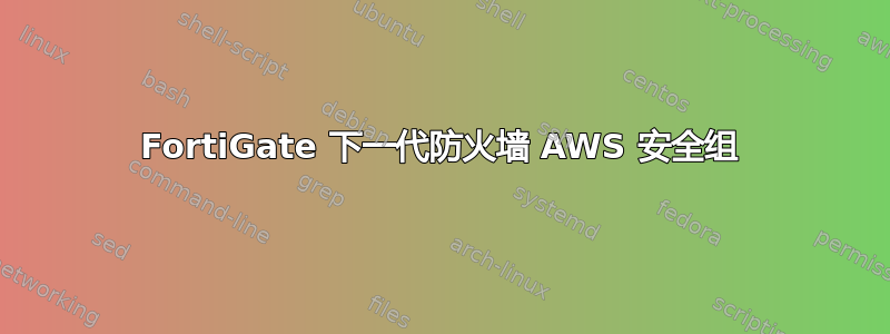 FortiGate 下一代防火墙 AWS 安全组