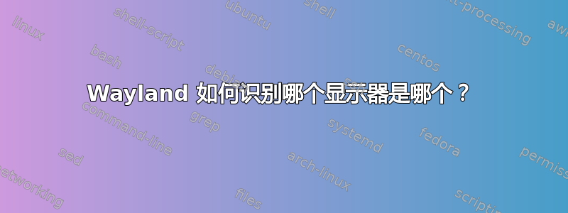 Wayland 如何识别哪个显示器是哪个？