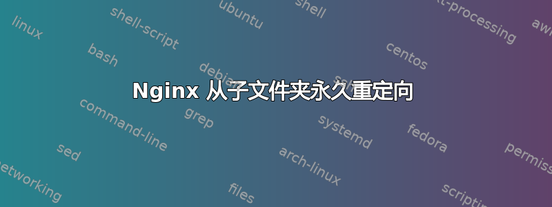 Nginx 从子文件夹永久重定向