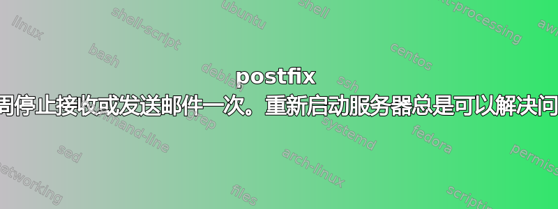 postfix 每周停止接收或发送邮件一次。重新启动服务器总是可以解决问题