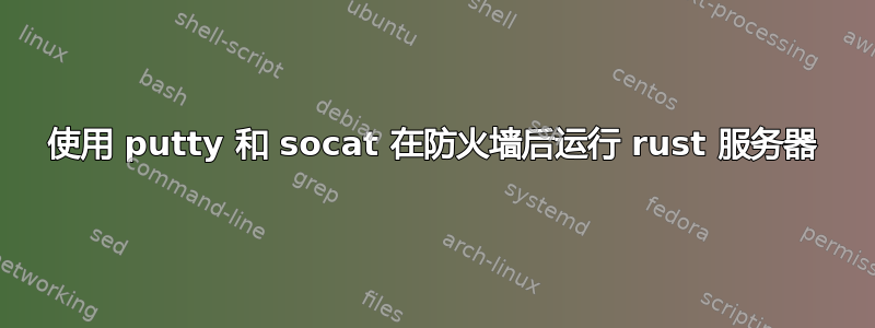 使用 putty 和 socat 在防火墙后运行 rust 服务器