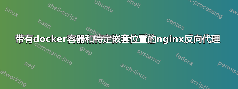 带有docker容器和特定嵌套位置的nginx反向代理