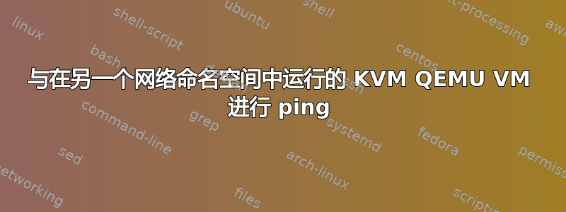 与在另一个网络命名空间中运行的 KVM QEMU VM 进行 ping