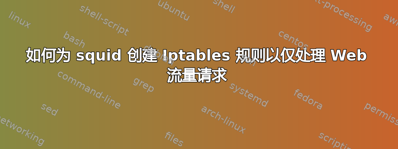 如何为 squid 创建 Iptables 规则以仅处理 Web 流量请求