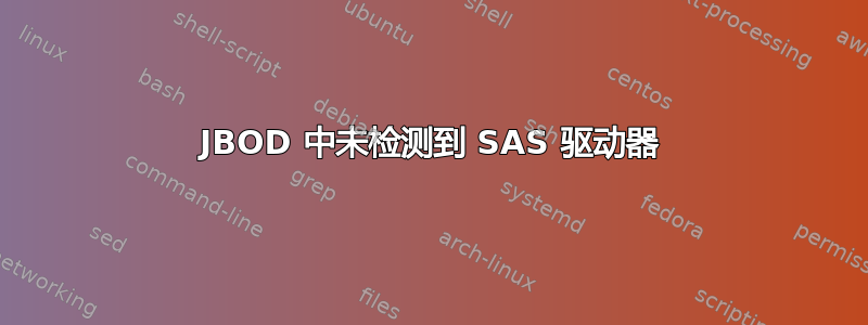 JBOD 中未检测到 SAS 驱动器