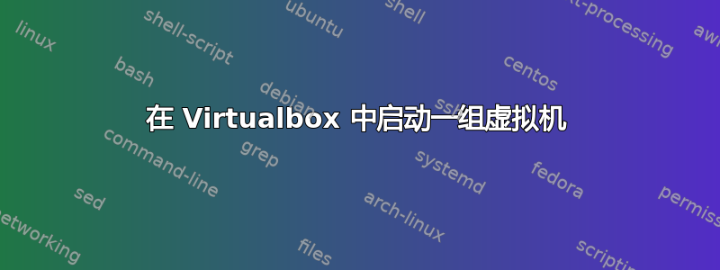 在 Virtualbox 中启动一组虚拟机