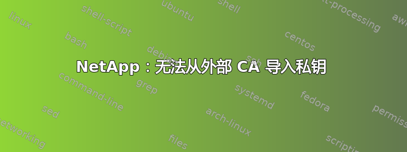 NetApp：无法从外部 CA 导入私钥