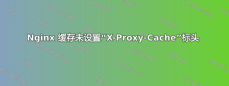 Nginx 缓存未设置“X-Proxy-Cache”标头