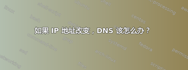 如果 IP 地址改变，DNS 该怎么办？