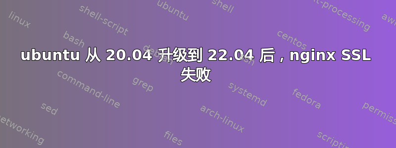 ubuntu 从 20.04 升级到 22.04 后，nginx SSL 失败