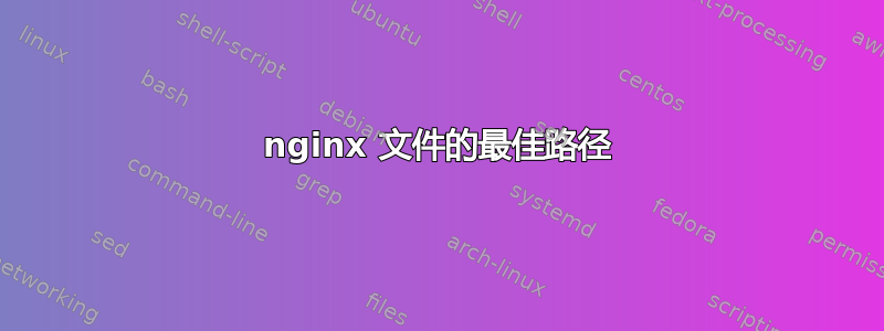 nginx 文件的最佳路径