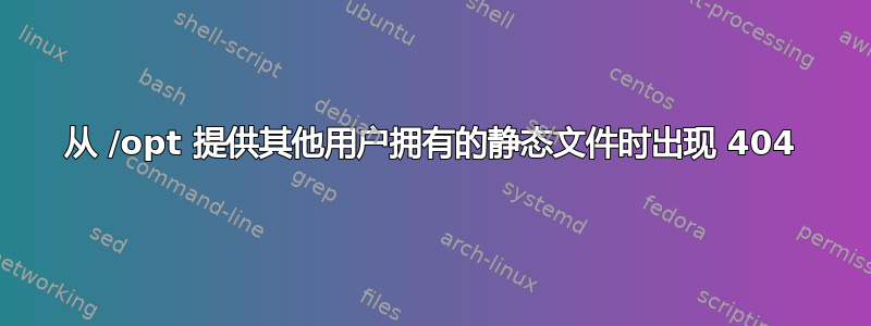 从 /opt 提供其他用户拥有的静态文件时出现 404