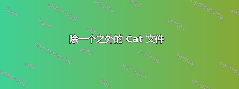 除一个之外的 Cat 文件 