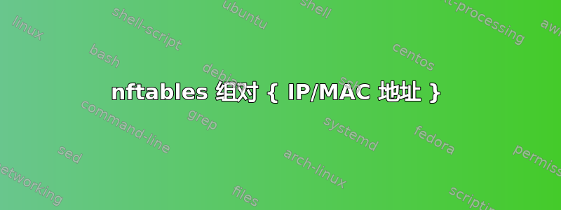 nftables 组对 { IP/MAC 地址 }