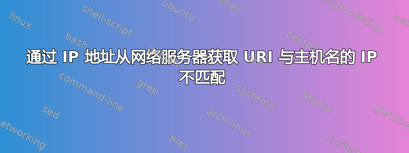 通过 IP 地址从网络服务器获取 URI 与主机名的 IP 不匹配