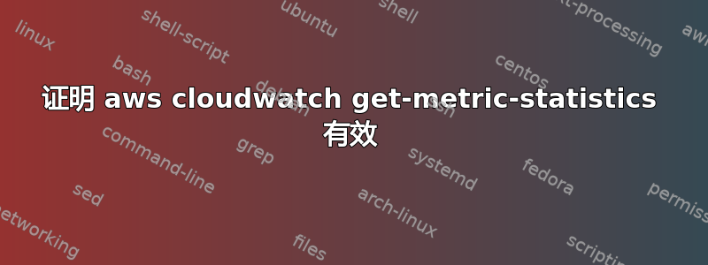 证明 aws cloudwatch get-metric-statistics 有效