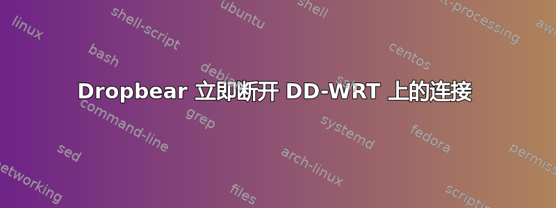 Dropbear 立即断开 DD-WRT 上的连接