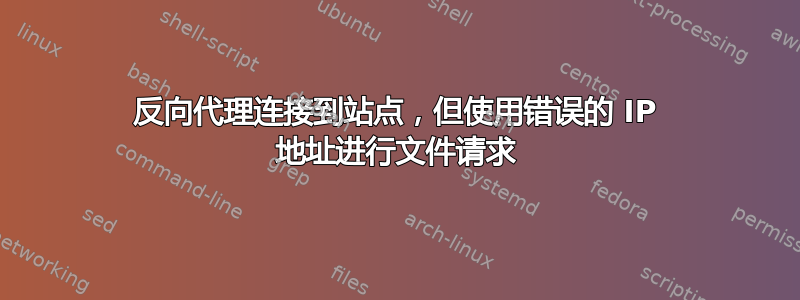 反向代理连接到站点，但使用错误的 IP 地址进行文件请求