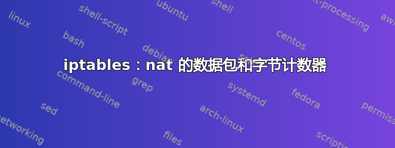 iptables：nat 的数据包和字节计数器