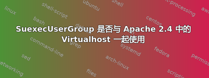 SuexecUserGroup 是否与 Apache 2.4 中的 Virtualhost 一起使用