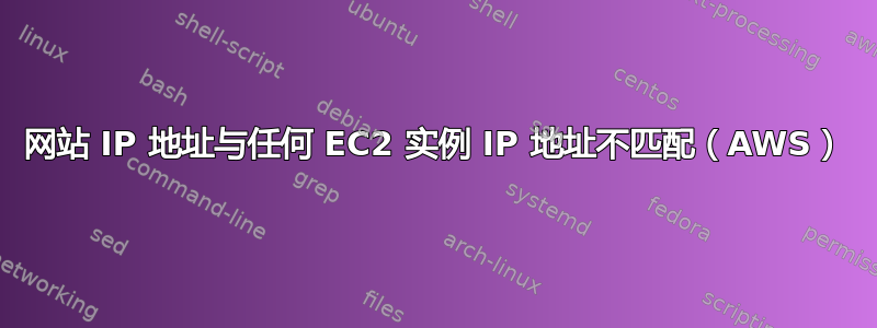 网站 IP 地址与任何 EC2 实例 IP 地址不匹配（AWS）