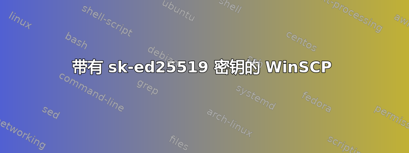 带有 sk-ed25519 密钥的 WinSCP