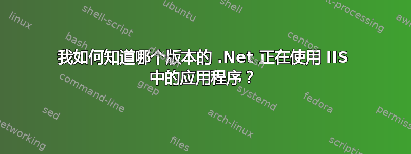 我如何知道哪个版本的 .Net 正在使用 IIS 中的应用程序？