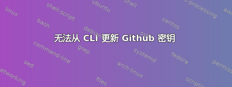 无法从 CLI 更新 Github 密钥