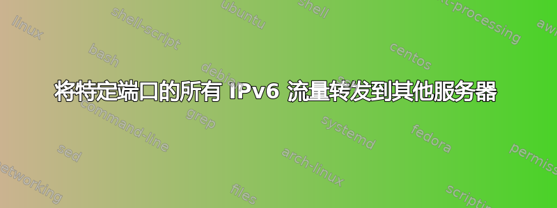 将特定端口的所有 IPv6 流量转发到其他服务器