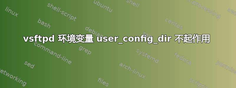 vsftpd 环境变量 user_config_dir 不起作用