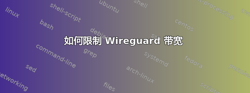 如何限制 Wireguard 带宽