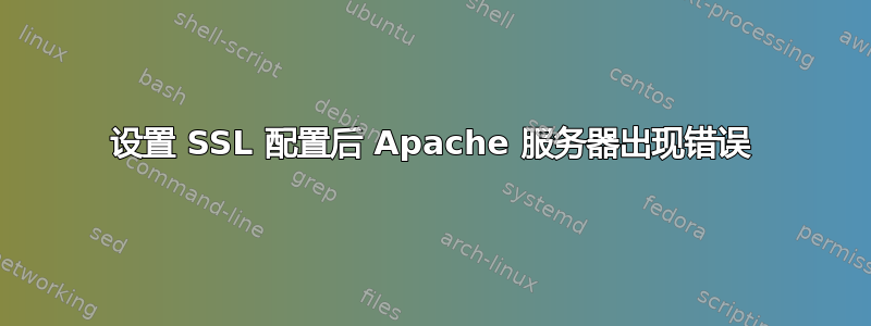 设置 SSL 配置后 Apache 服务器出现错误