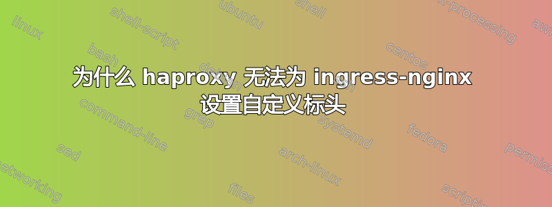 为什么 haproxy 无法为 ingress-nginx 设置自定义标头