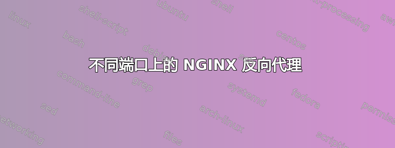 不同端口上的 NGINX 反向代理