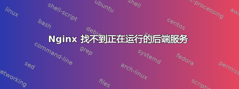 Nginx 找不到正在运行的后端服务