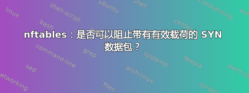 nftables：是否可以阻止带有有效载荷的 SYN 数据包？