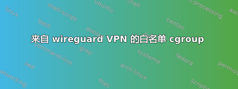 来自 wireguard VPN 的白名单 cgroup