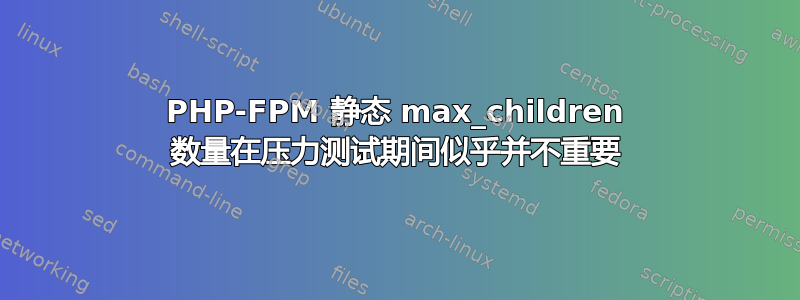 PHP-FPM 静态 max_children 数量在压力测试期间似乎并不重要