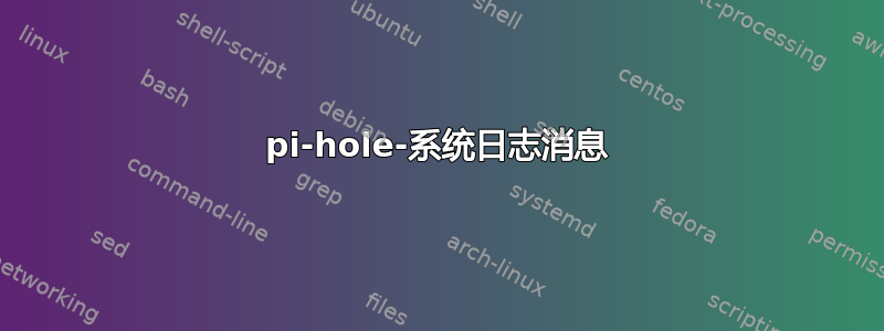 pi-hole-系统日志消息