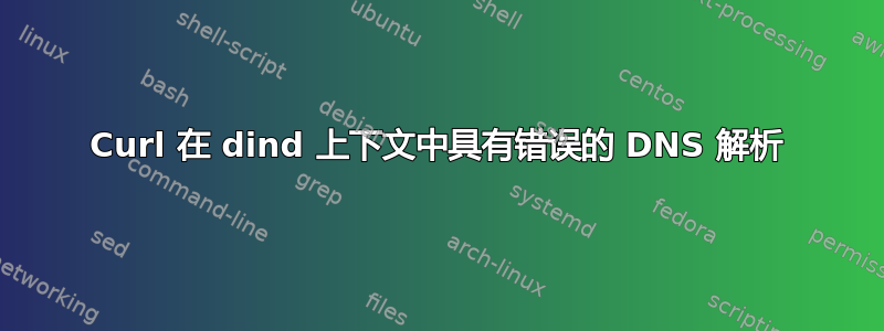 Curl 在 dind 上下文中具有错误的 DNS 解析