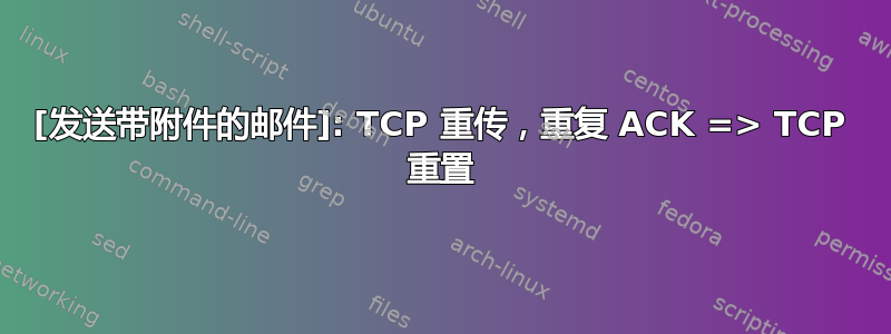 [发送带附件的邮件]: TCP 重传，重复 ACK => TCP 重置