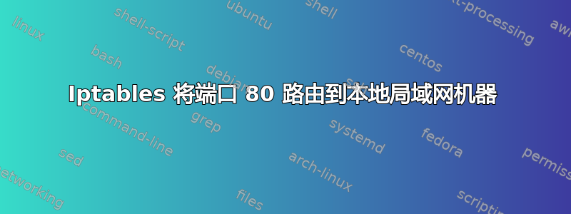 Iptables 将端口 80 路由到本地局域网机器